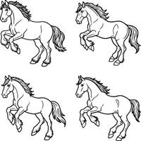 Animal patterns and line art for coloring vector