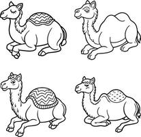 Line-drawn animal images to print and color vector