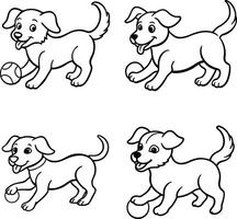 Simple animal line art to print and color vector