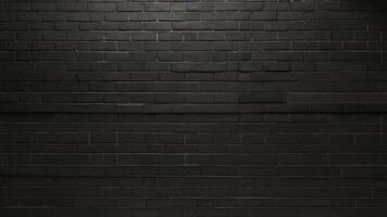 striking photo of a black brick wall texture background pattern