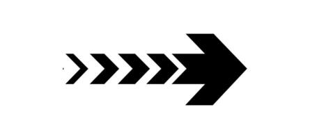 Abstract Black Arrowhead Design Motion, Speed, Direction, Progress, Forward vector