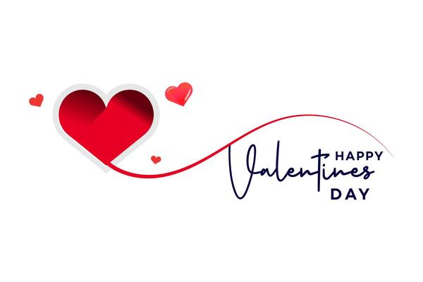 Happy Valentines Day Red Hearts Love Romantic Design Celebration