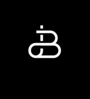 Abstract Minimalist White Letter B Logo Design Concept vector