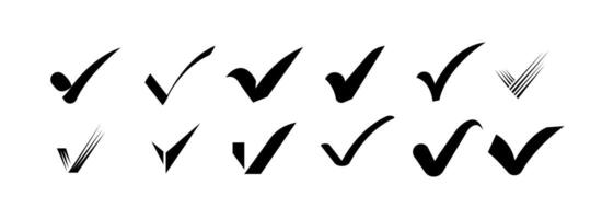 Checkmarks Collection Diverse Styles, Tick Icons, Approval Symbols vector