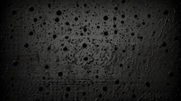 Grungy Black Surface with Water Droplets photo