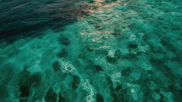 sunlight reflection on abstract aqua natural pattern photo