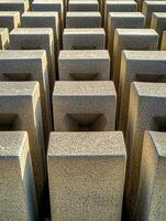Concrete Blocks Arranged In A Geometric photo