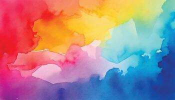Watercolor background with bright colors vector