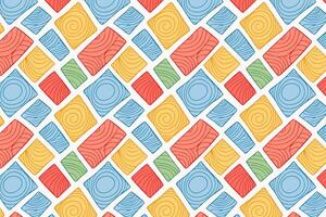 A colorful pattern with squares and circles vector