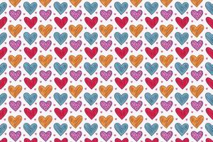 A colorful pattern with hearts texture on it vector