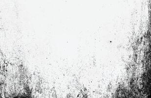 Abstract black dust and grunge texture on a white surface, creating a distressed vintage effect. vector