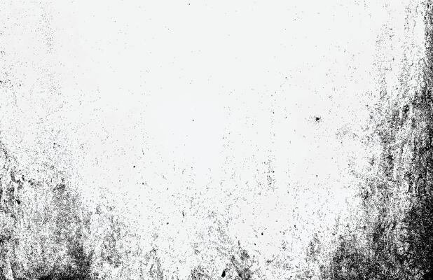 Abstract black dust and grunge texture on a white surface, creating a distressed vintage effect.