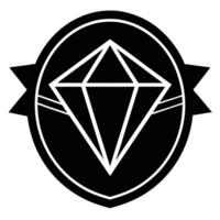geometric diamond shape, circular emblem, minimalist design vector