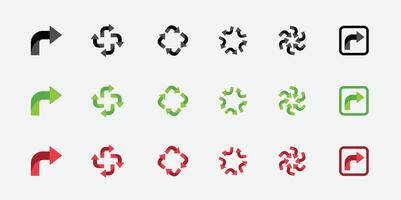 Recycling icons set. arrow icon set. Trash can symbol. Arrow circle in and out symbol. vector