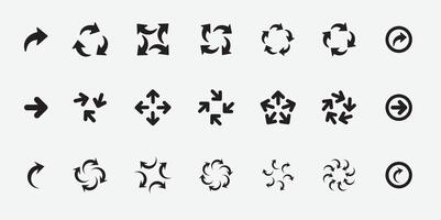 Arrow Recycle symbols set. Recycling arrow icons. Recycling label. Recycle badge. arrow icons set vector