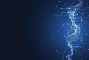 Abstract structure molecule science template background. Technology lines and dots connection. Wallpaper or banner with a DNA vector