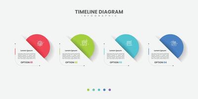 Infographic label design template with icons and 4 options or steps. Can be used for process diagram, presentations, workflow layout, banner, flow chart, info graph. vector