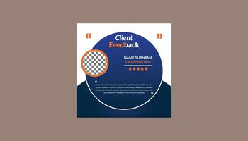 Modern Client Testimonial Design. Innovative Template Display for Promotional Campaign. vector