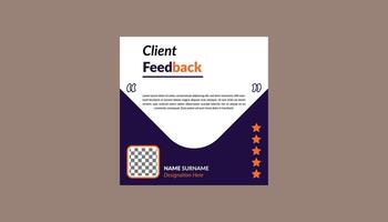 Modern Client Testimonial Design. Luxurious Layout Display for Promotional Campaign. vector
