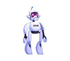 A cartoon robot standing on a white background vector