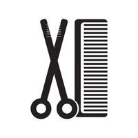 Hair scissor icon Black and White vector