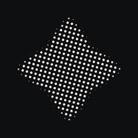 abstract wavy halftone shape. Isolated pop art dotted texture vector
