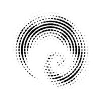 abstract round halftone spiral shape. Pop art coffee stain texture vector