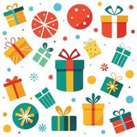 many different gift boxes and presents on a white background vector