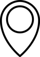 Map pointer icon isolated Outline GPS location symbol vector