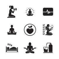 Innovative Healthcare and Lifestyle Icons for Presentations and Digital Projects vector