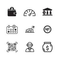 Professional Financial Technology and Trading Icons for Branding and Design vector
