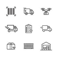 Logistics and Delivery Icons Set for Digital and Print Use vector