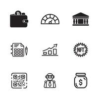 Modern Blockchain and Digital Currency Symbols for Apps and UI vector