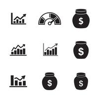 Finance and Cryptocurrency Icons Set for Digital and Print Use vector