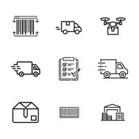 Professional Freight and Package Tracking Icons for Branding and Design vector