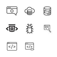 Essential Programming and Software Icons for Infographics and UI vector