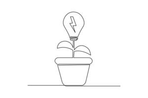 Continuous recology Sustainable one line hand draw sketch and outline illustration of minimalist vector