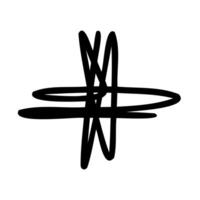 A black and white drawing of a cross vector