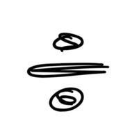 A drawing of a pair of scissors with a line drawn around it vector