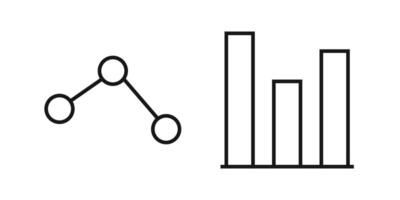 Graphs and bar graphs icon illustration vector