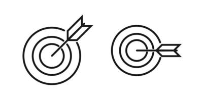 Two arrows in the center of a target vector