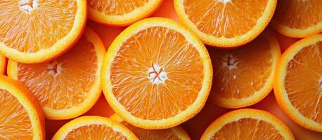 Fresh orange citrus fruit slice pattern background wallpaper photo