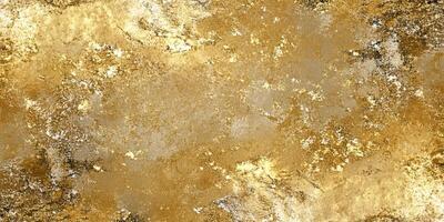Bright shiny gold foil texture pattern wallpaper background with copy space. Grunge aesthetic, shimmering effect, luxurious, expensive golden yellow backdrop photo