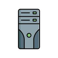 Server Rack and Computer Tower vector