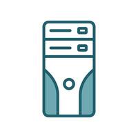 Minimalist Computer Tower Design vector