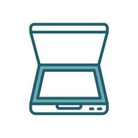 Flat Computer Scanner Illustration vector