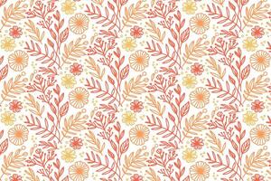 elegant single line floral design for bedsheet cover wrapping paper and textile applications vector