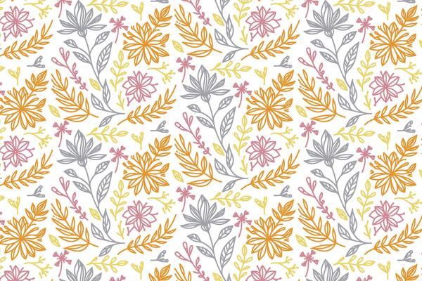 modern floral sketch pattern for decorative wallpaper fashion fabric and accessories