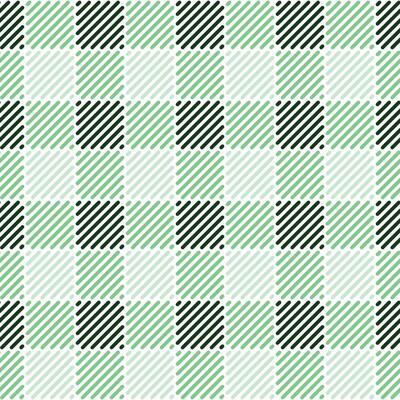 Green and Black Plaid Seamless, Gingham Pattern, Art, Christmas Theme