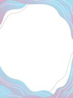 vertical pastel colors gradient with lines curve template design border frame on white background vector